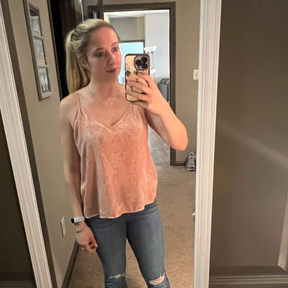Peach Snakeskin Printed Cami
